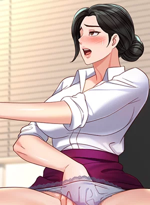 The aunt who's touching herself